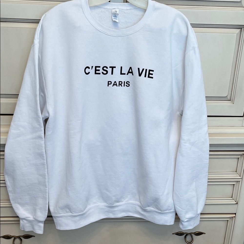 Jerzees White Graphic Sweatshirt